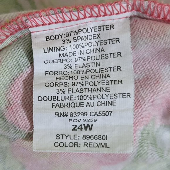 Tiana B Multi-Colored Floral Sleeveless Fit & Flare Midi Dress - size 24W - Picture 11 of 11